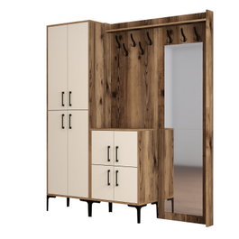Hanah Home Berlin ABC - Nogal y crema